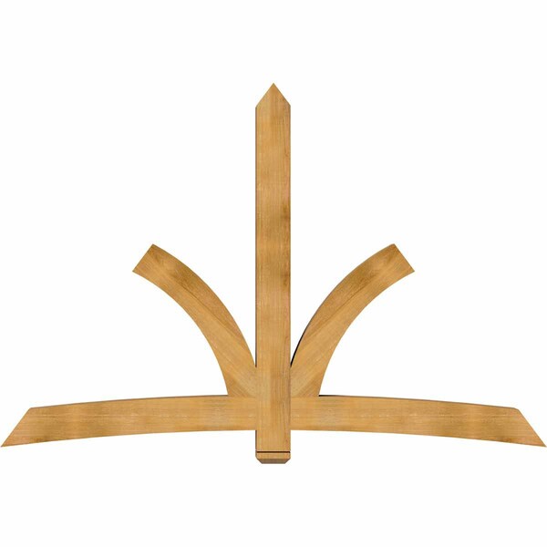 Ekena Millwork Davenport Rough Sawn Timber Gable Bracket, Western Red Cedar, 96"W x 64"H x 6"D x 6"F, 16/12 Pitch GBW096X64X0606DAV00RWR - main